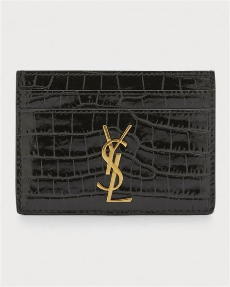 card case ysl croc|ysl card holders.